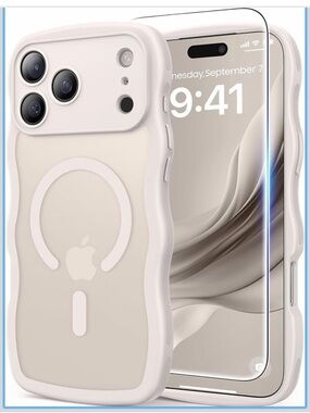 Luxeon iPhone 17 Pro Case-Stone White-MagSafe-Camera Protection-Screen Protector